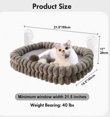 Folding Cat Window Perch with Washable Cover