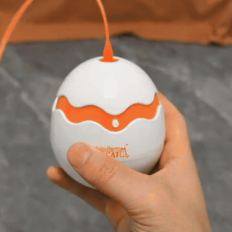 Automatic Wobble-Egg Cat Feather Teaser