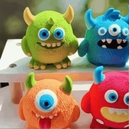 Monster Latex Dog Toy with Squeaker