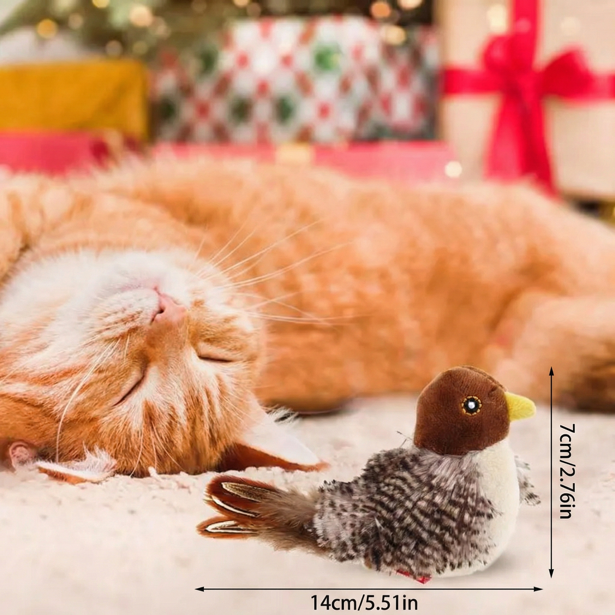 Chirping Bird Play Toy for Cats