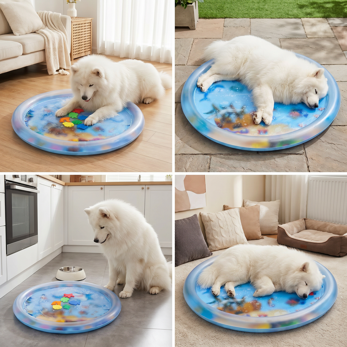 Interactive Water-Filled Dog Cooling Bed 2.0