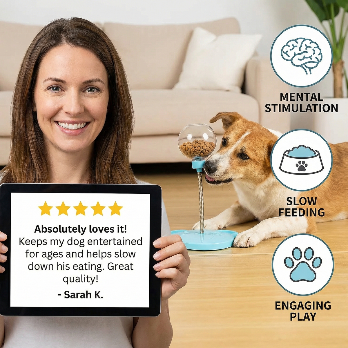 Wobbling Dog Treat Activity Toy
