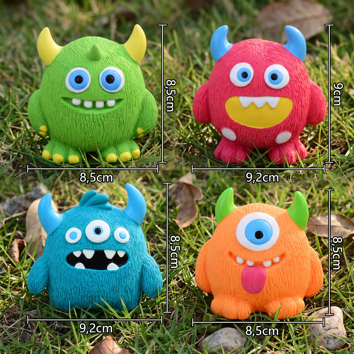 Monster Latex Dog Toy with Squeaker