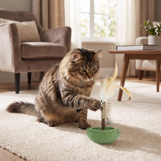 Catnip Tumbler with Feather & Bell