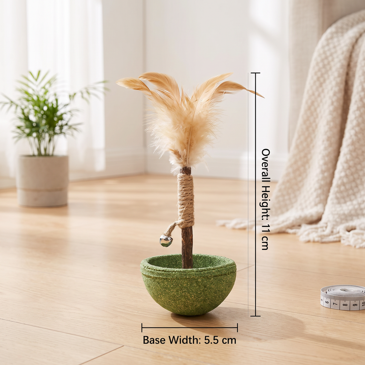 Catnip Tumbler with Feather & Bell