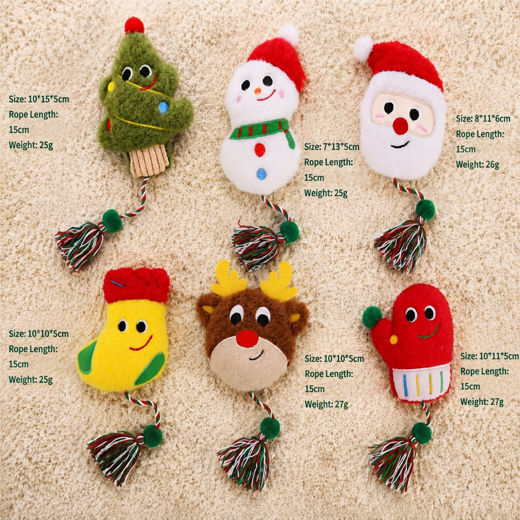 Festive Catnip Rope Teaser