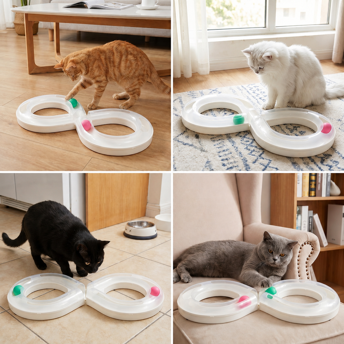 Cat Track & Rolling Ball Toy