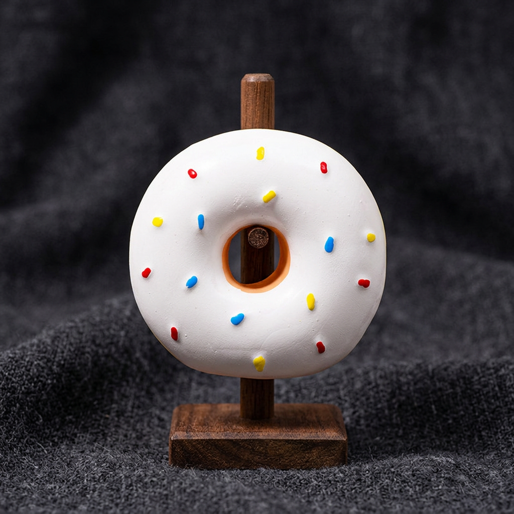 Colourful Doughnut Squeaky Dog Toy