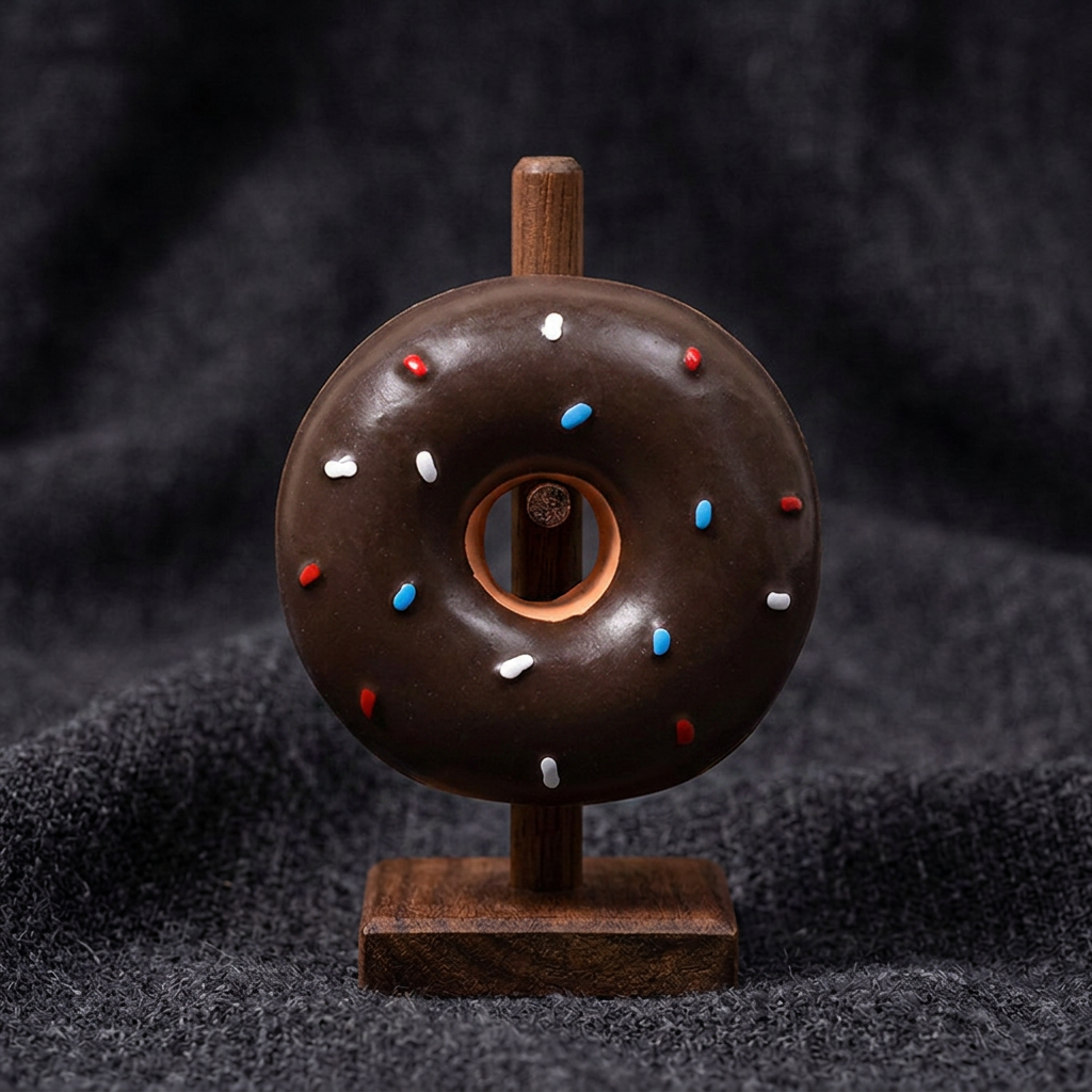 Colourful Doughnut Squeaky Dog Toy