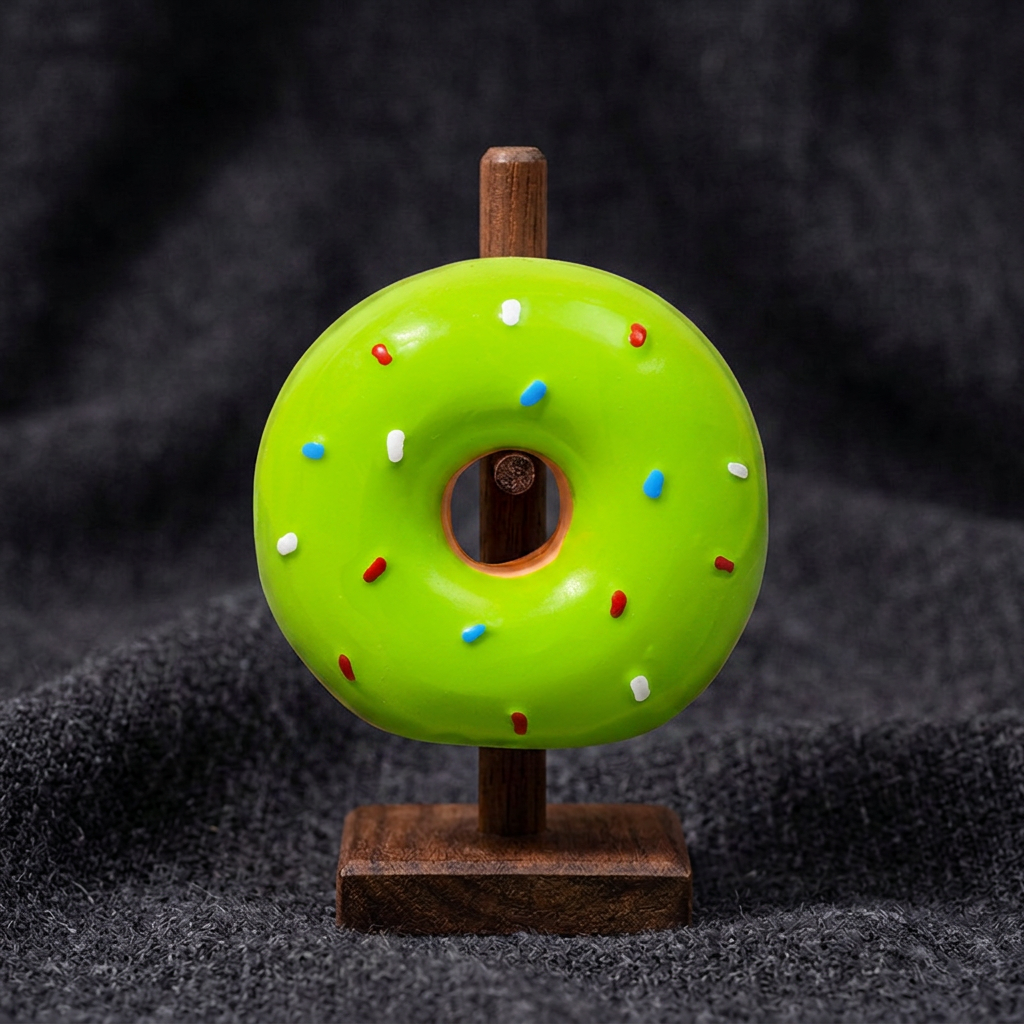 Colourful Doughnut Squeaky Dog Toy