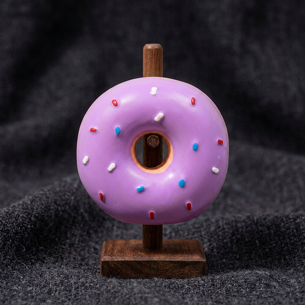 Colourful Doughnut Squeaky Dog Toy
