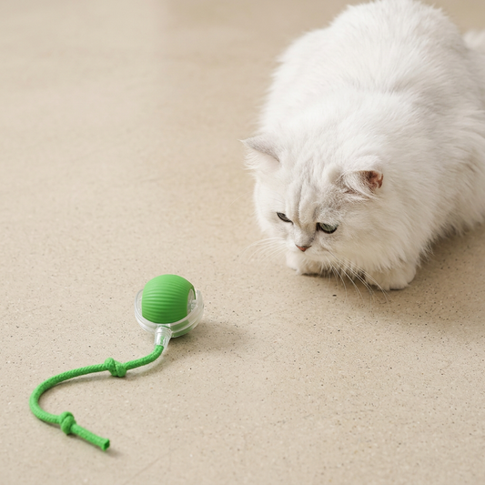 Rolling Cat Activity Ball with Mesh Tail