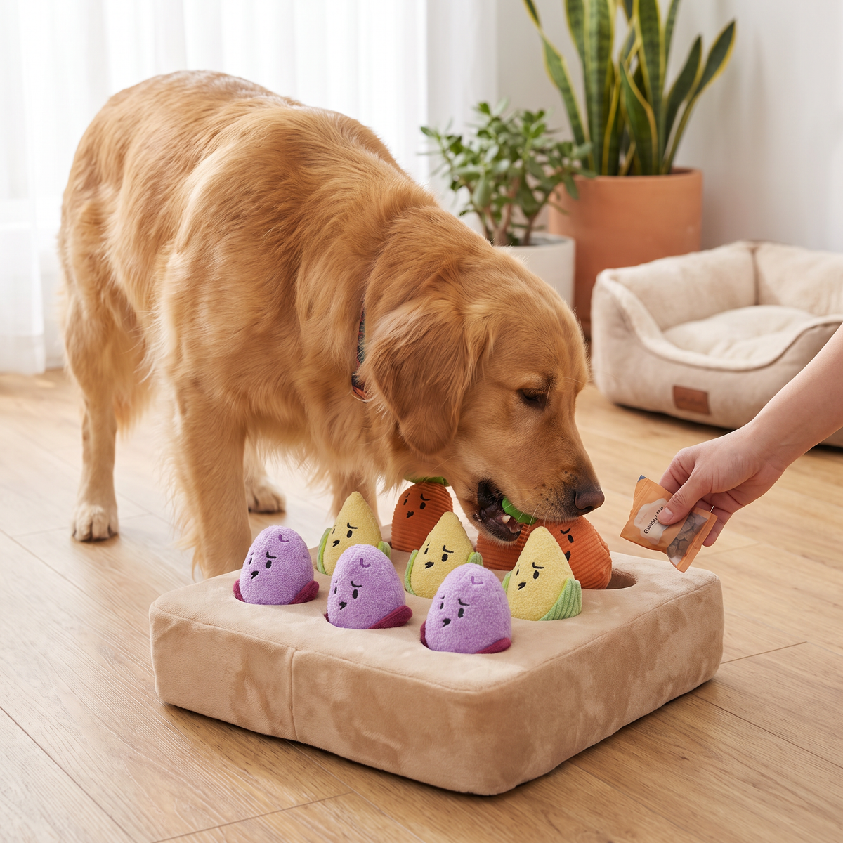 Vegetable Patch Dog Snuffle & Treat Puzzle