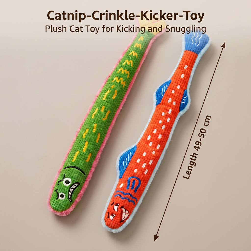 Crinkly Catnip Kicker & Cuddle Toy