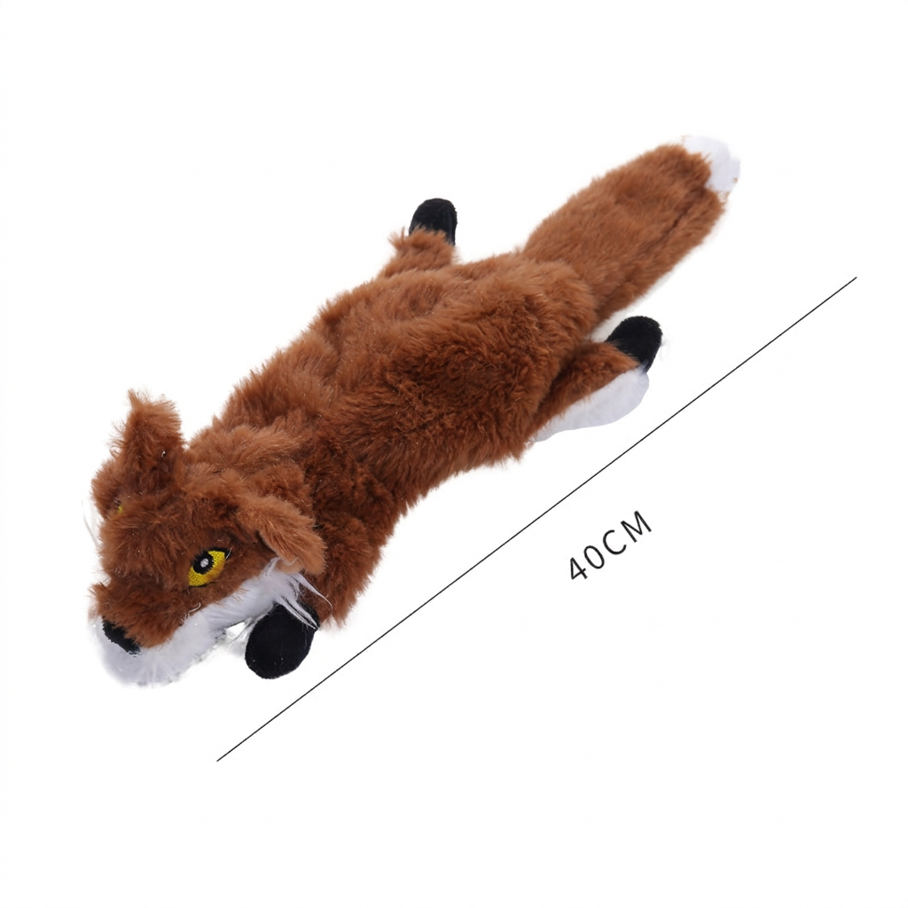 Stuffing-Free Dog Toy with Crinkle & Squeak