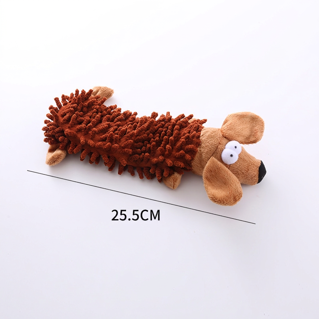 Stuffing-Free Dog Toy with Crinkle & Squeak