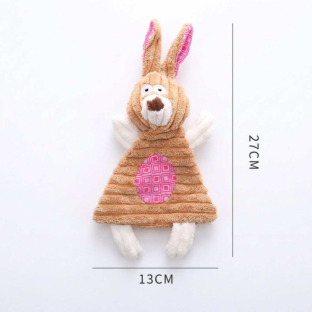 Stuffing-Free Dog Toy with Crinkle & Squeak