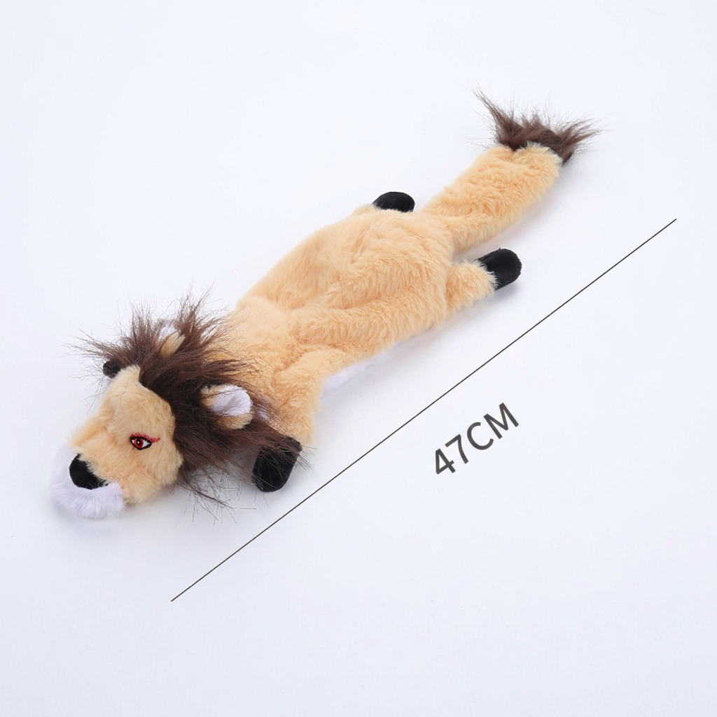 Stuffing-Free Dog Toy with Crinkle & Squeak
