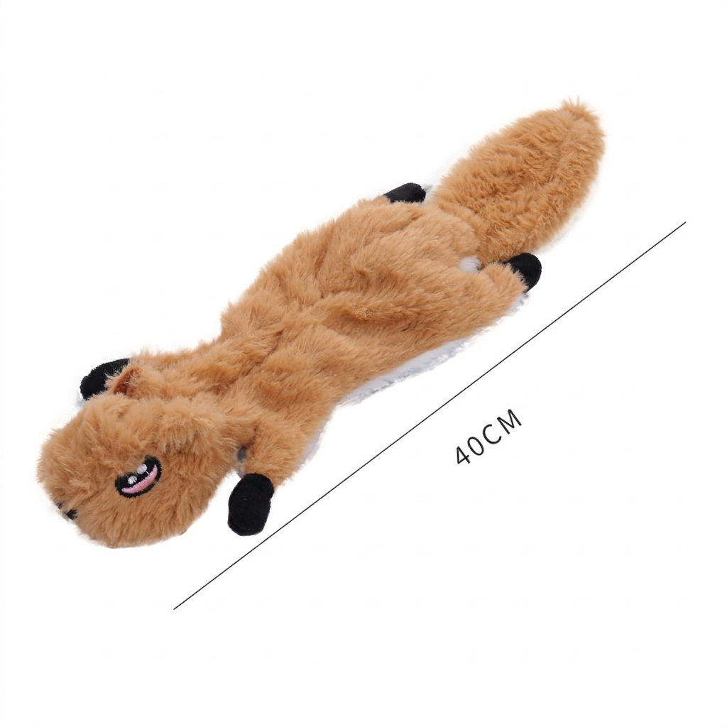 Stuffing-Free Dog Toy with Crinkle & Squeak