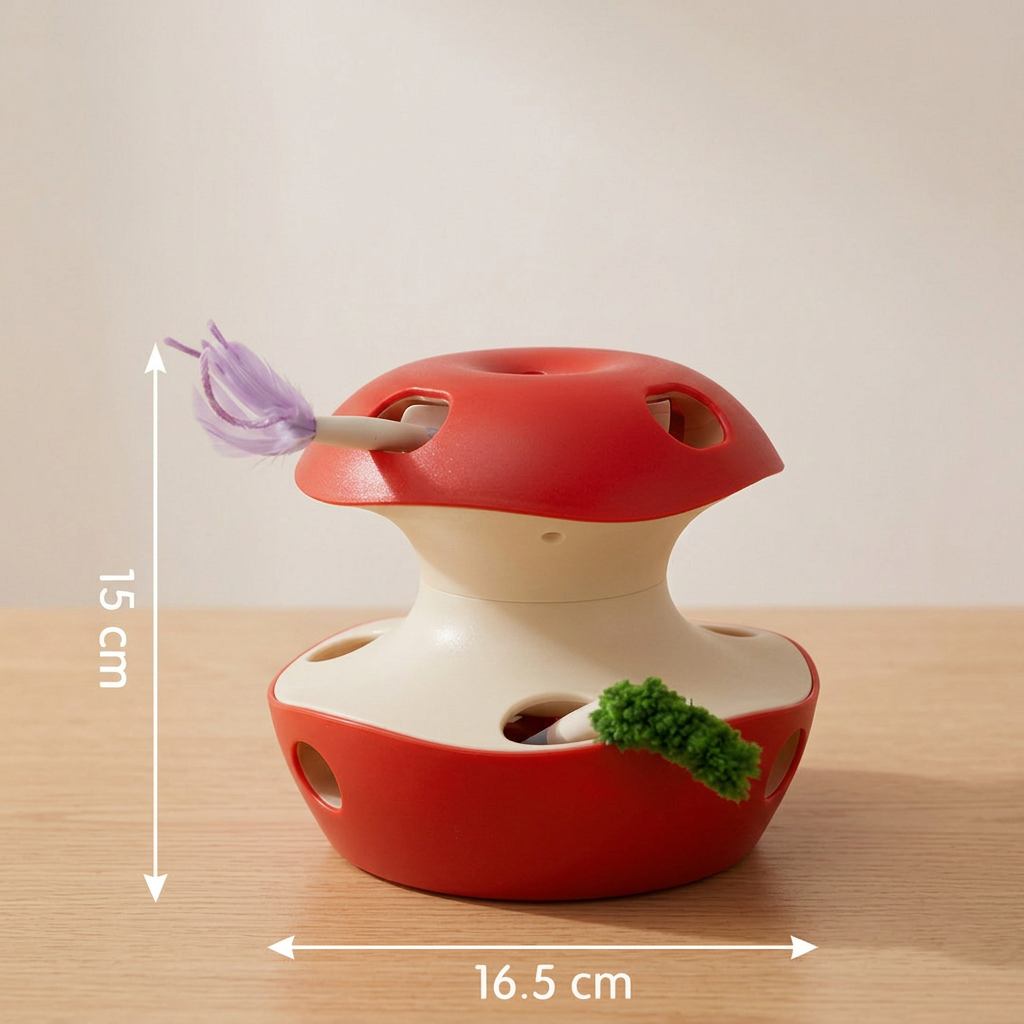 Apple-Shaped Pop-Out Cat Activity Toy