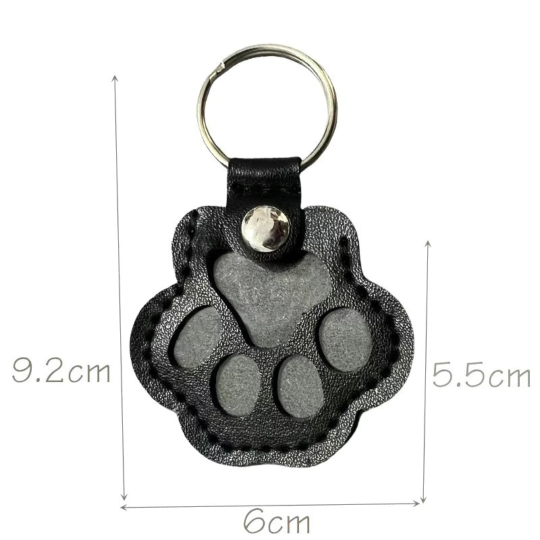 Leather Pet Fur Memorial Keyring