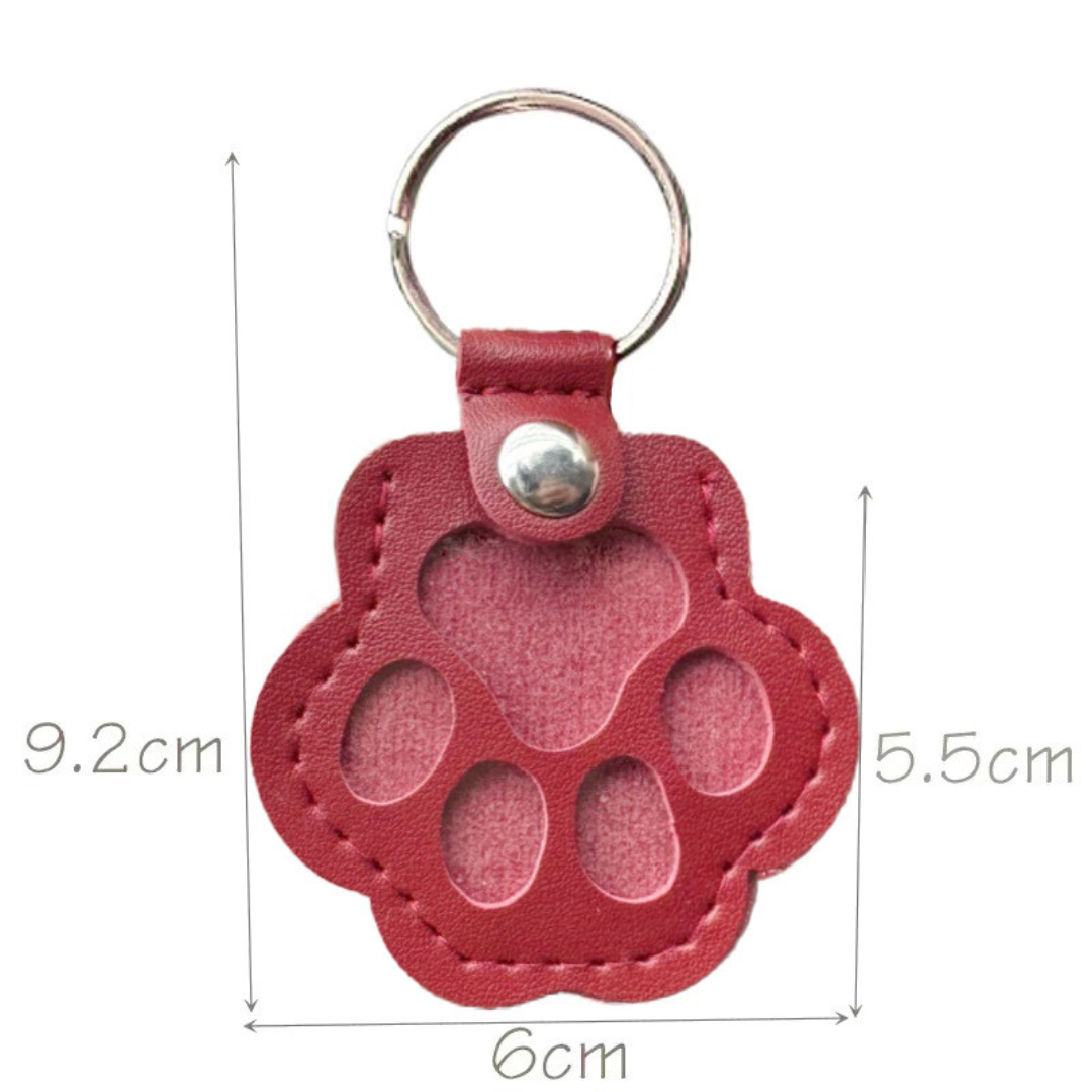 Leather Pet Fur Memorial Keyring