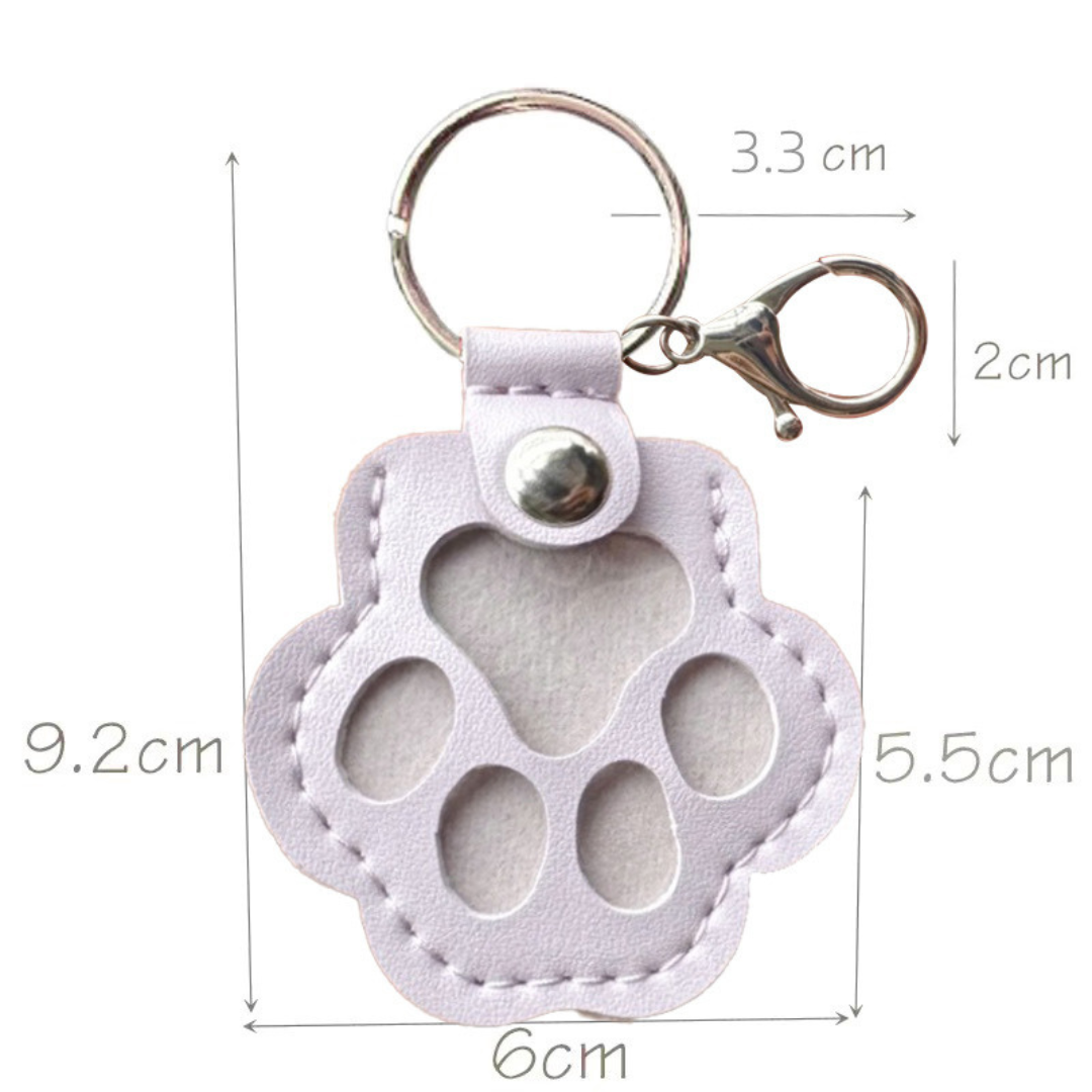 Leather Pet Fur Memorial Keyring