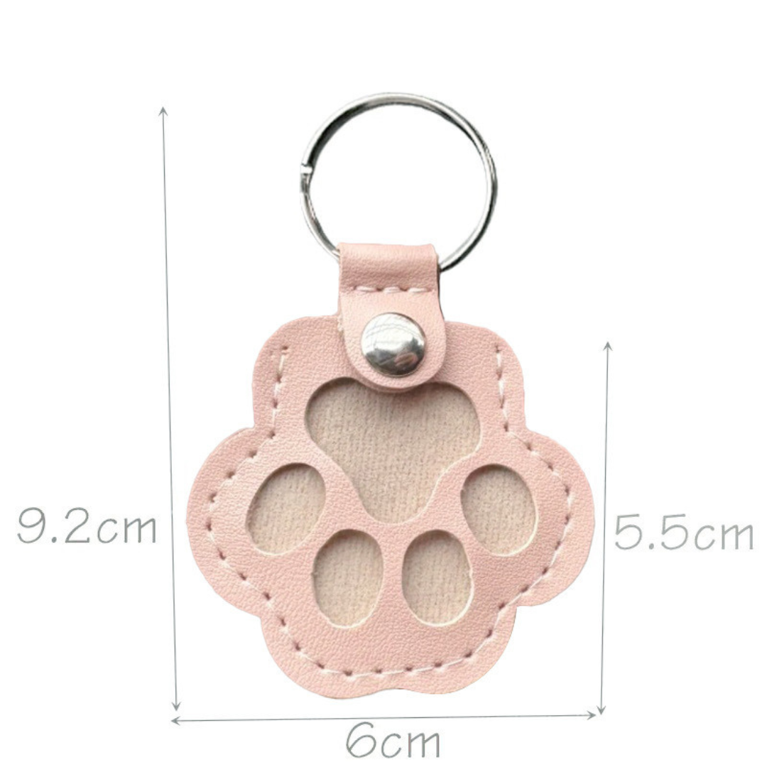 Leather Pet Fur Memorial Keyring