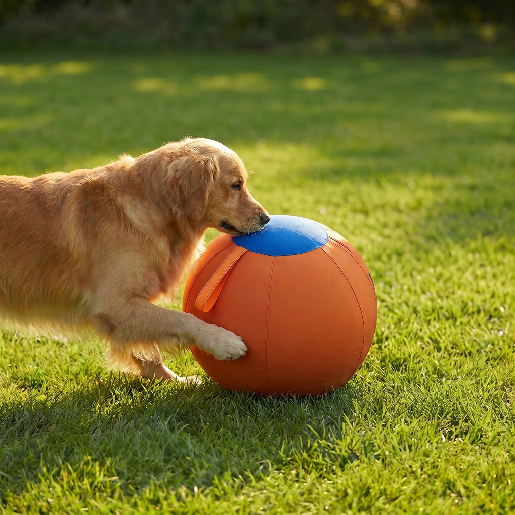 Covered Dog Training & Play Ball