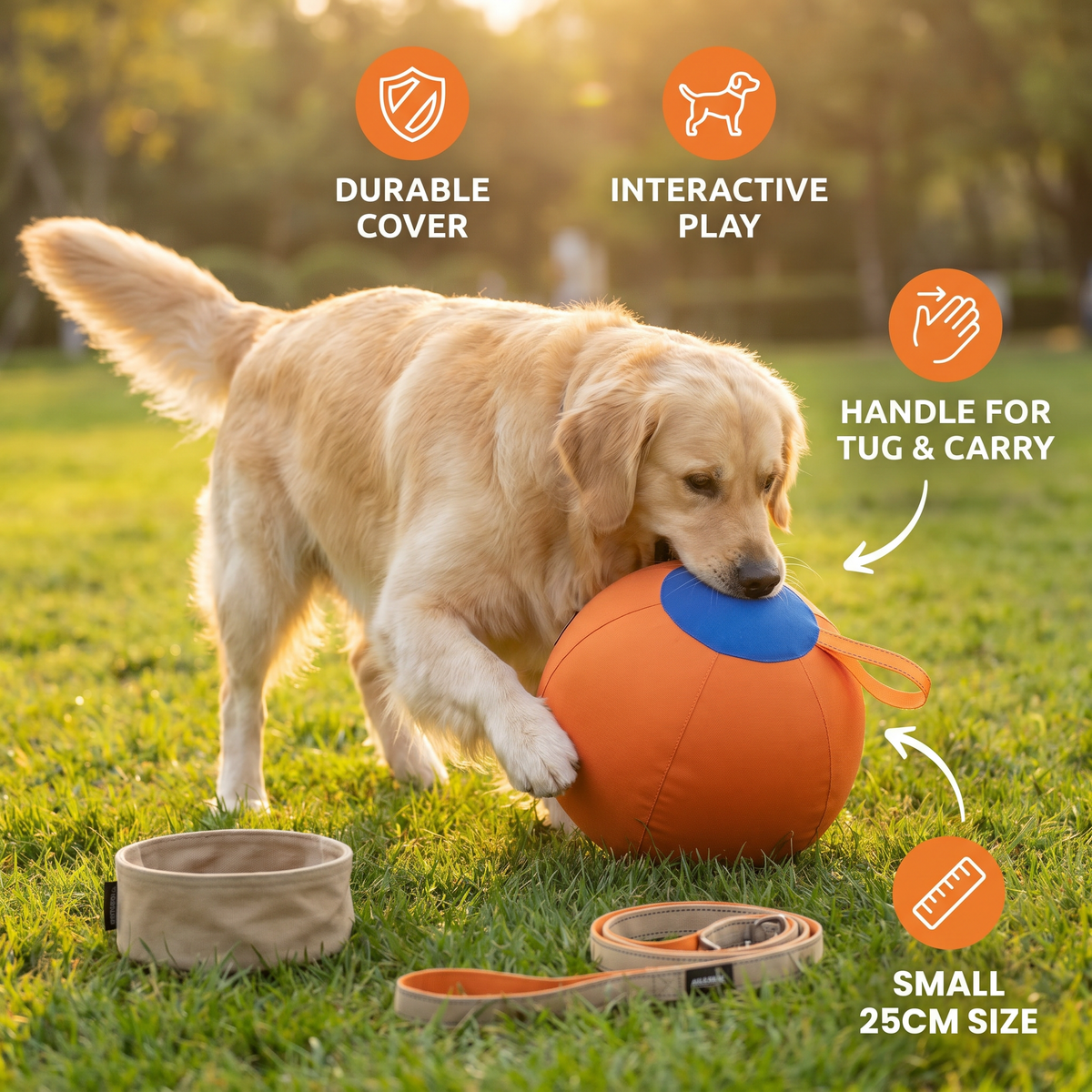 Covered Dog Training & Play Ball