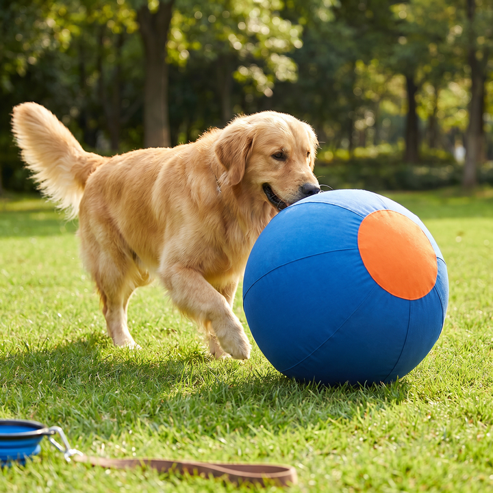 Covered Dog Training & Play Ball