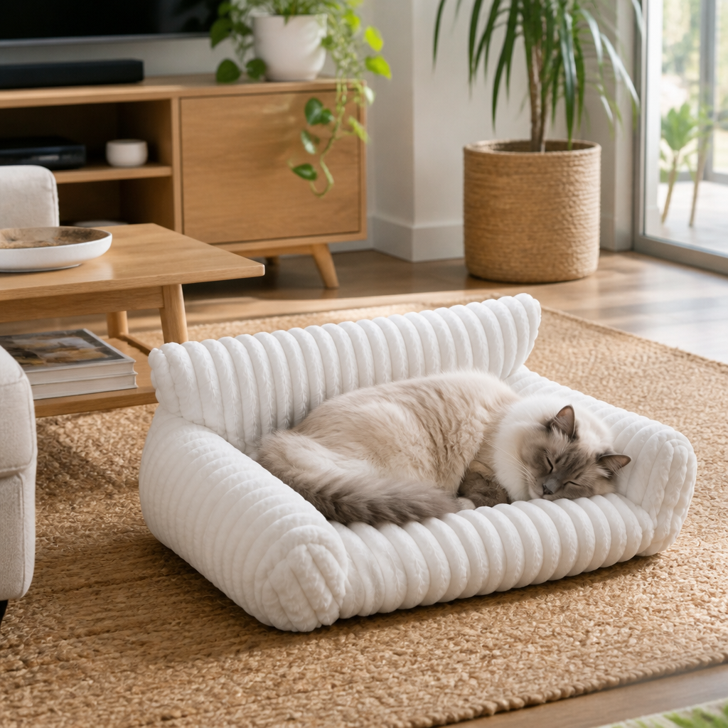 Cloud-Style Cat Sofa with Washable Covers