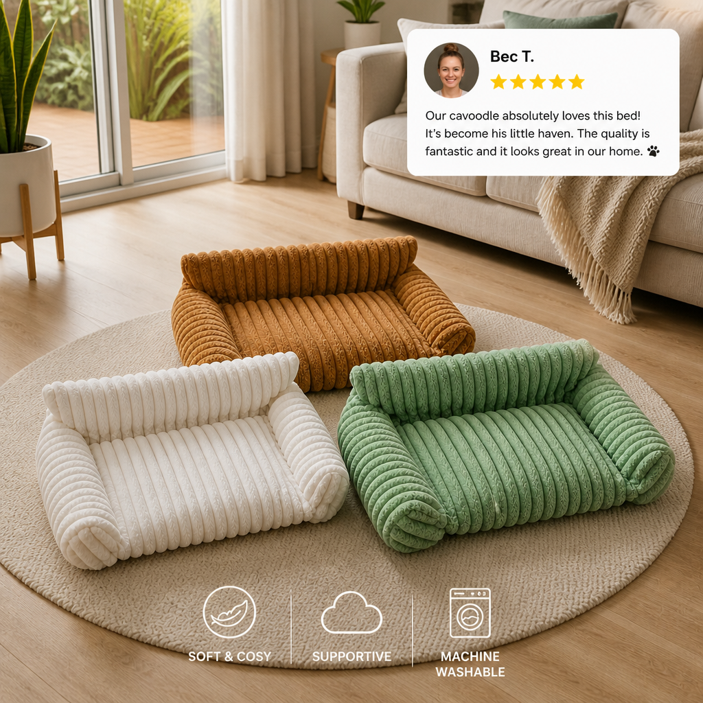 Cloud-Style Cat Sofa with Washable Covers