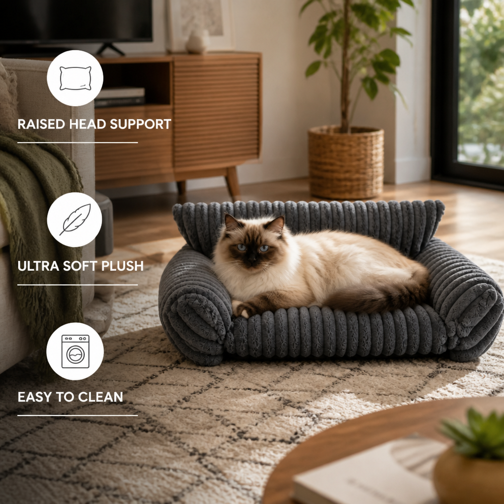 Cloud-Style Cat Sofa with Washable Covers