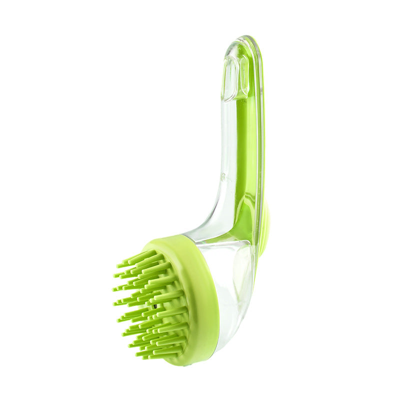 Silicone Pet Wash Brush with Shampoo Reservoir