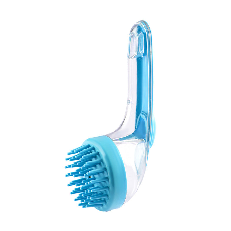 Silicone Pet Wash Brush with Shampoo Reservoir