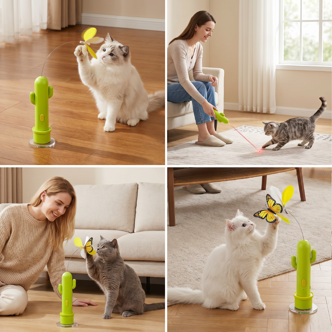 Automatic Butterfly & Laser Cat Activity Toy