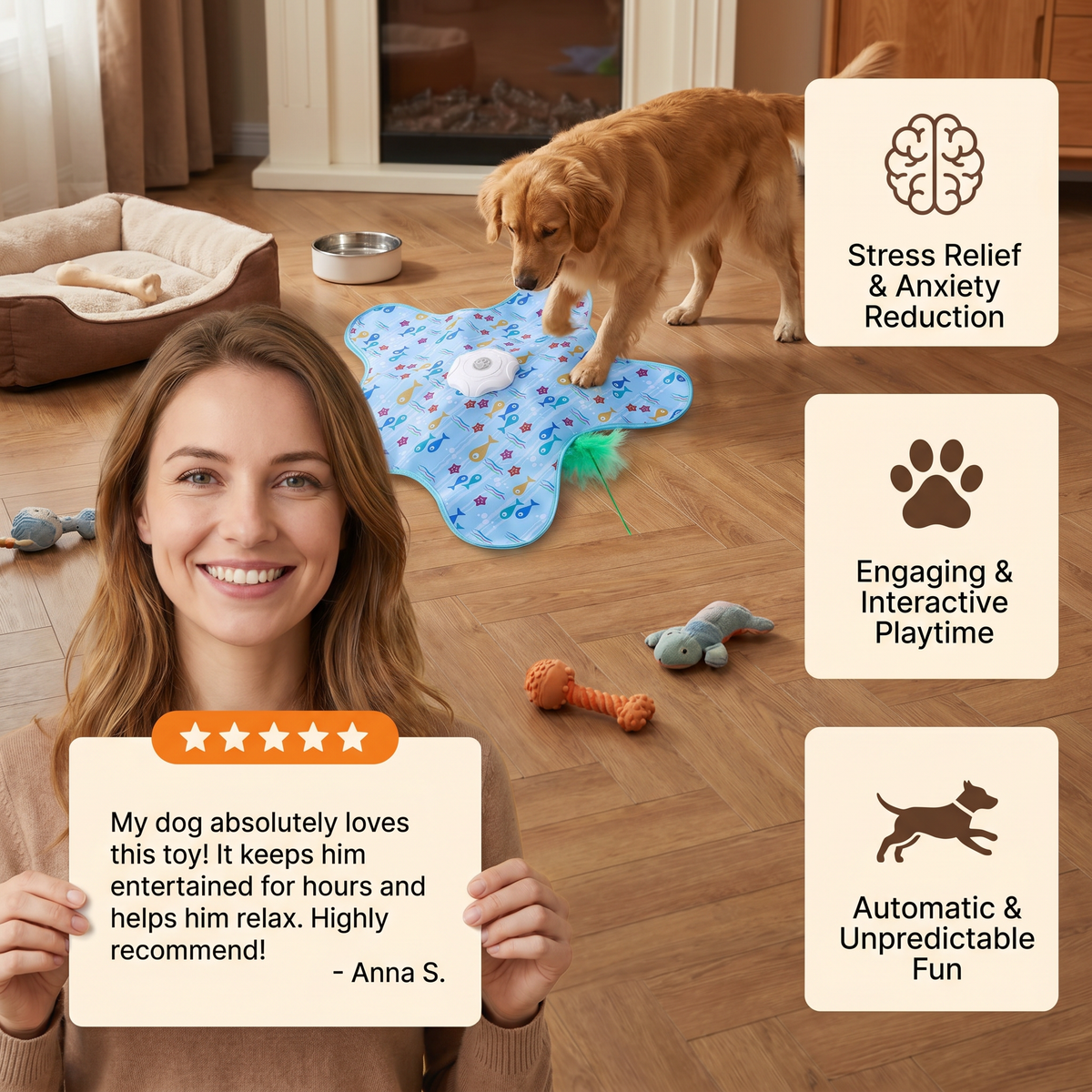 Automatic Dog Chase Activity Toy