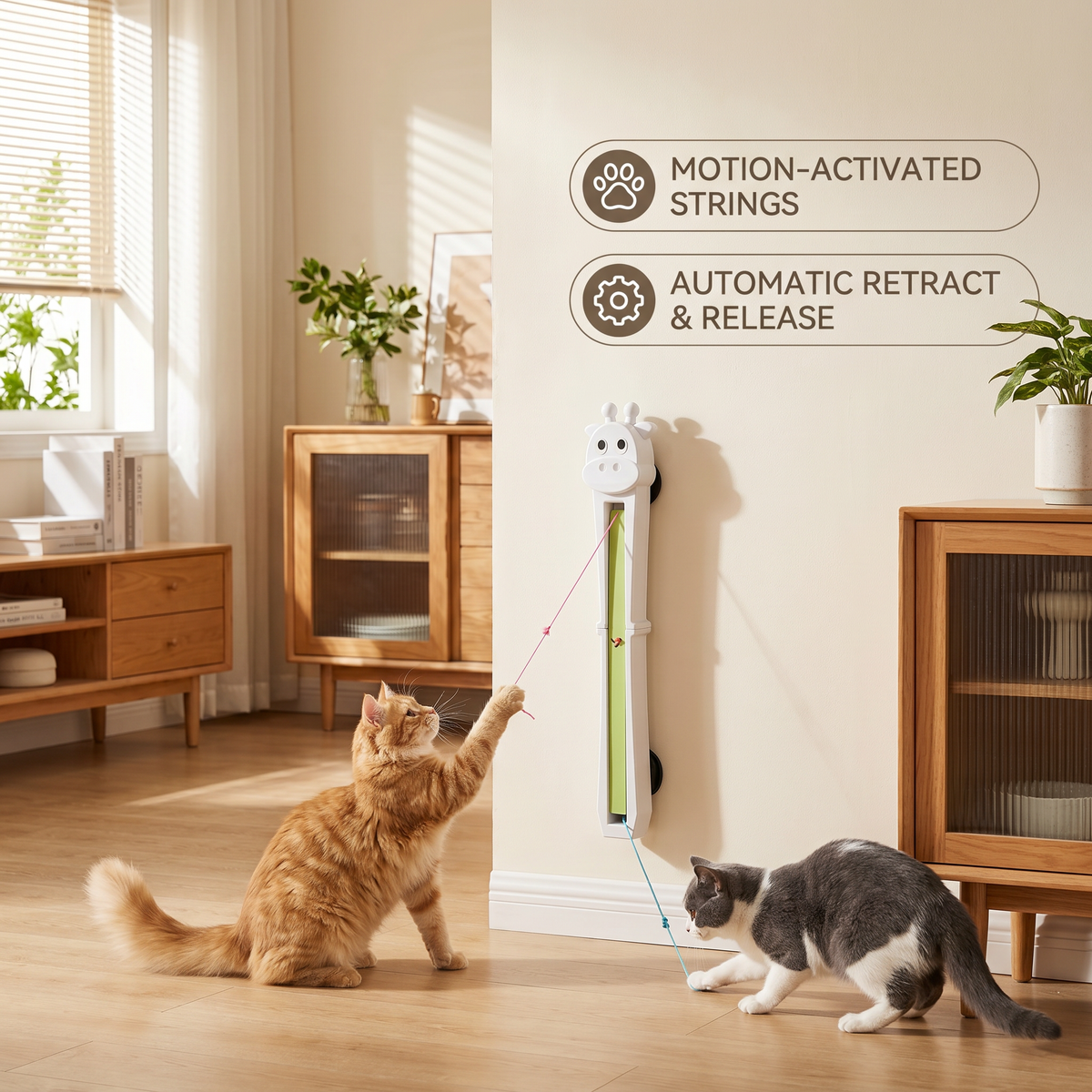 Automatic Cat Teaser for Chase & Pounce Play