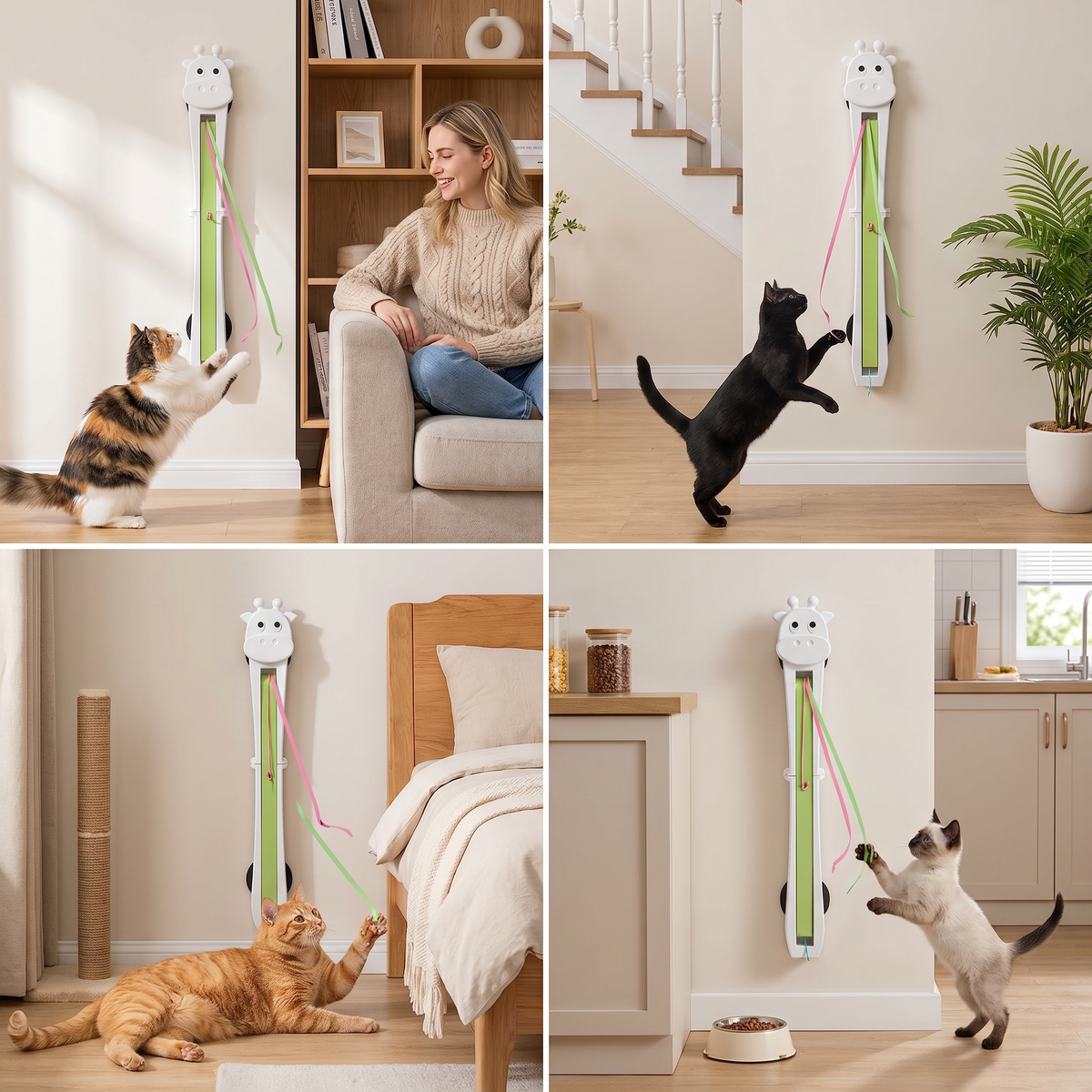 Automatic Cat Teaser for Chase & Pounce Play