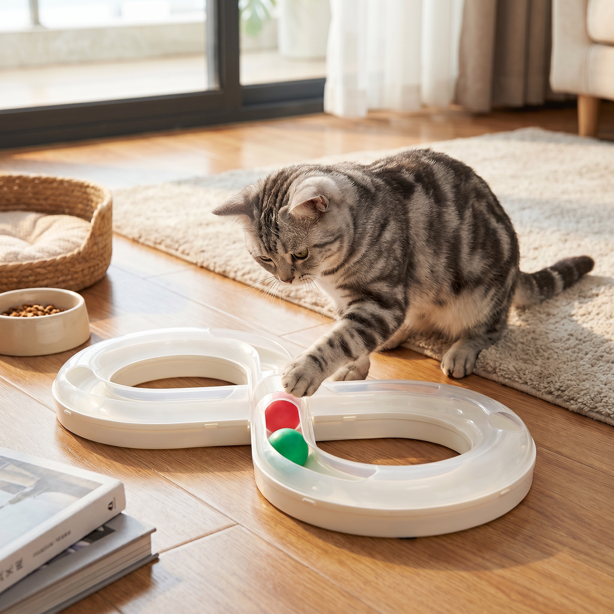 Cat Track & Rolling Ball Toy