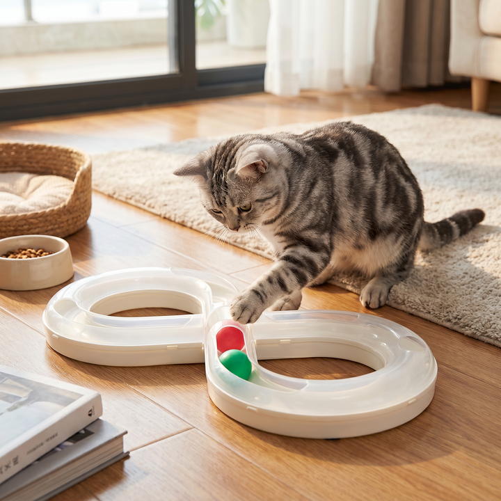 Cat Track & Rolling Ball Toy