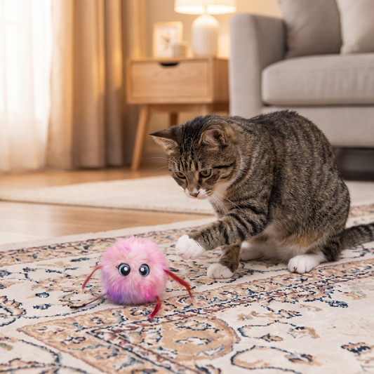 Rolling Plush Cat Activity Toy
