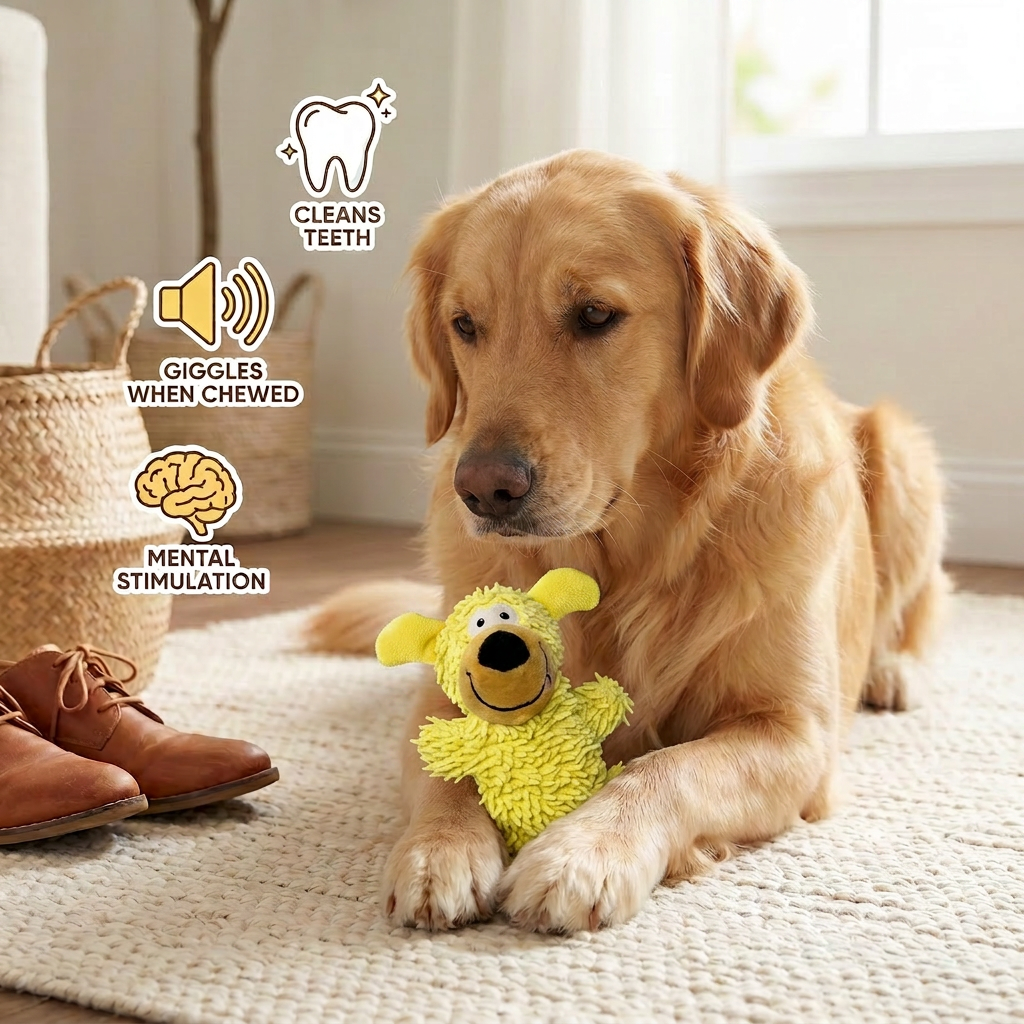 Giggling Textured Dog Play Toy