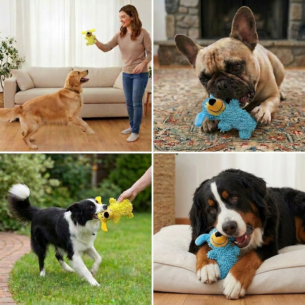 Giggling Textured Dog Play Toy