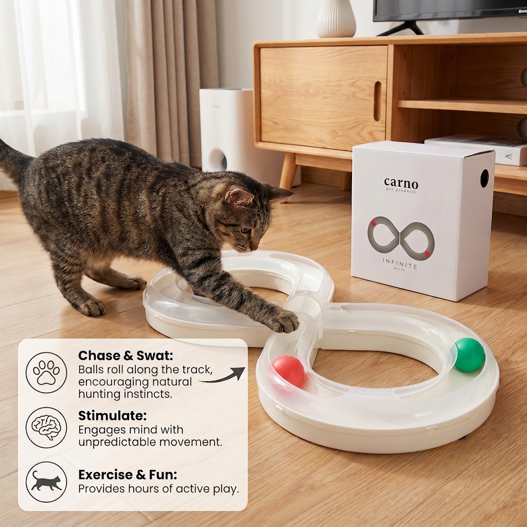 Cat Track & Rolling Ball Toy