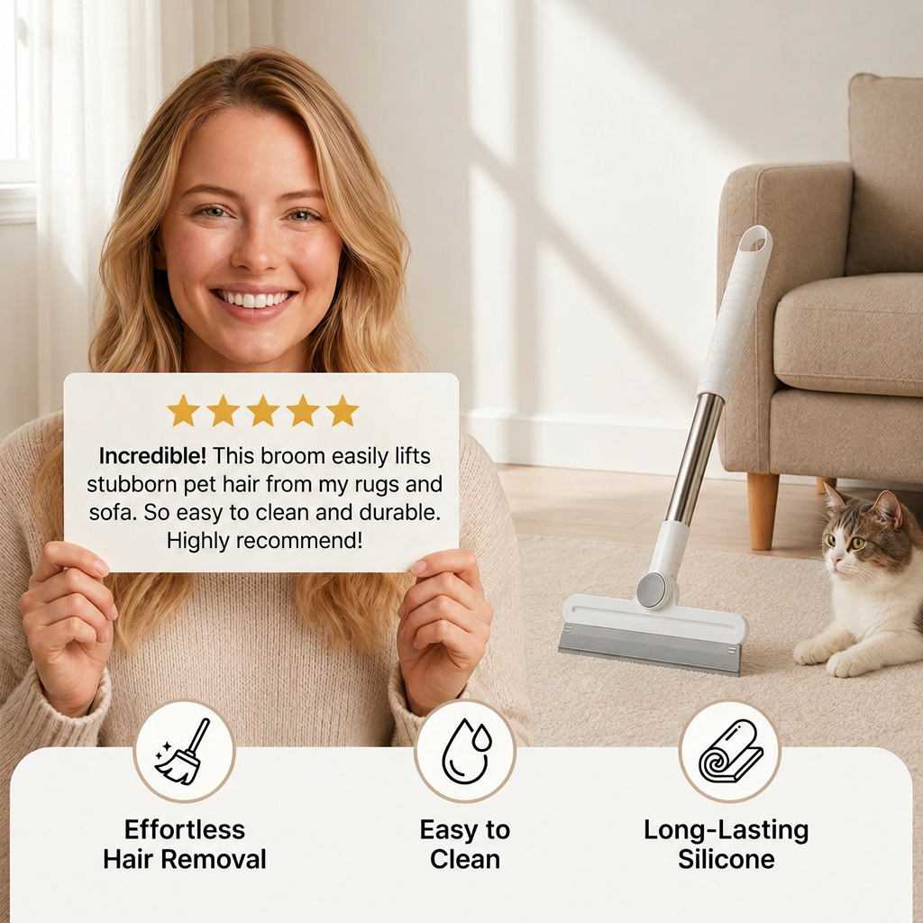 Silicone Pet Fur Cleaning Broom