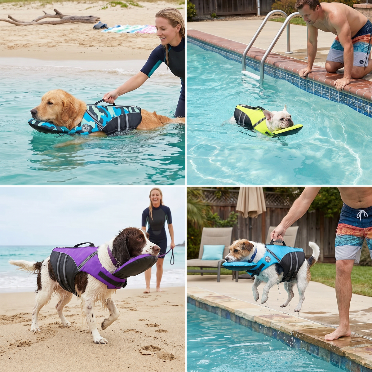 Dog Swim Vest with Lift Handle