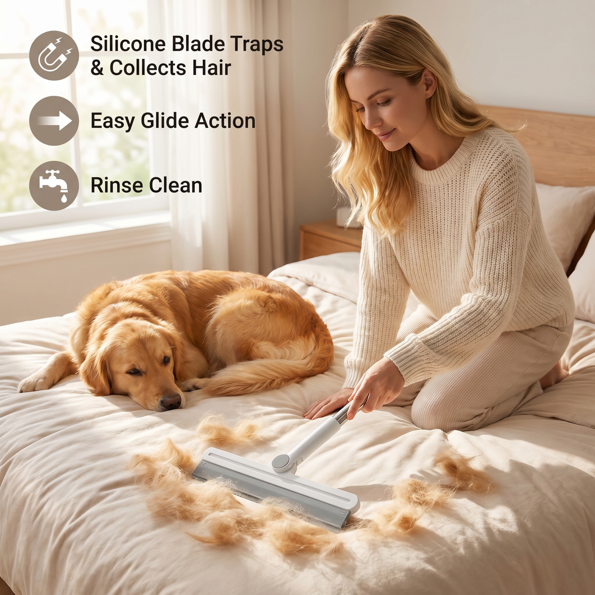 Silicone Pet Fur Cleaning Broom