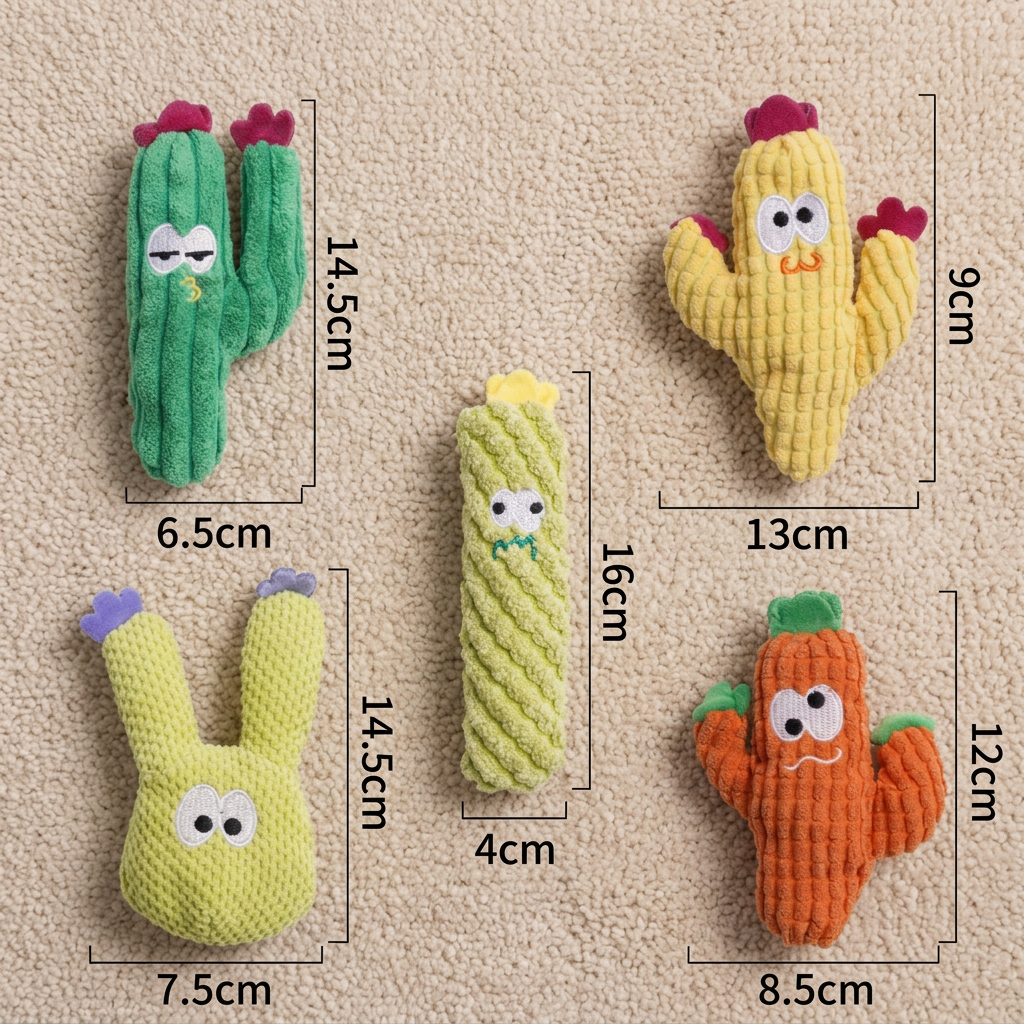 Cactus-Shaped Catnip Cat Chew Toy